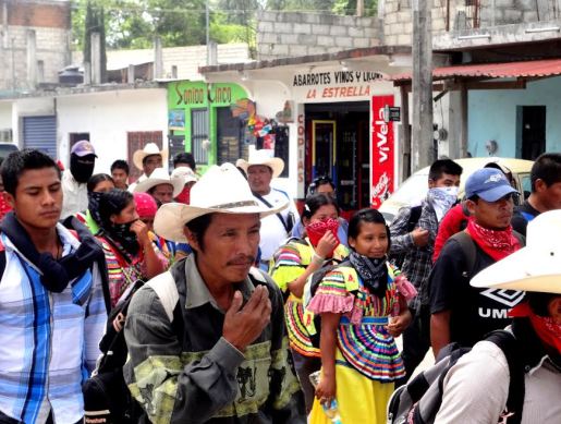 Photo from ARIC-ID and Lacandón Community mobilizations in Ocosingo