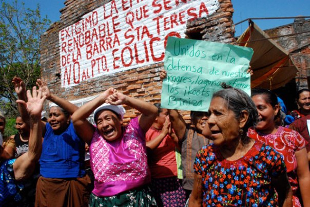Indigenous Women protest wind farm in Oaxaca