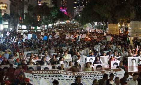 October 22 International Day of protests in Mexico City