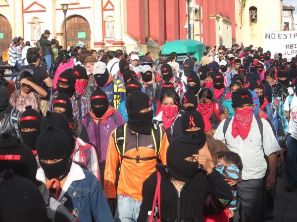 Zapatistas March in San Cristóbal