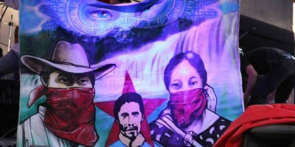 CNI banner at Festival of Resistances and Rebellions