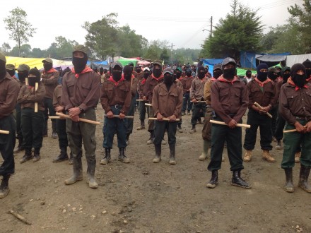 EZLN milicianos at the Homage to Luis Villoro and to teacher Galeano